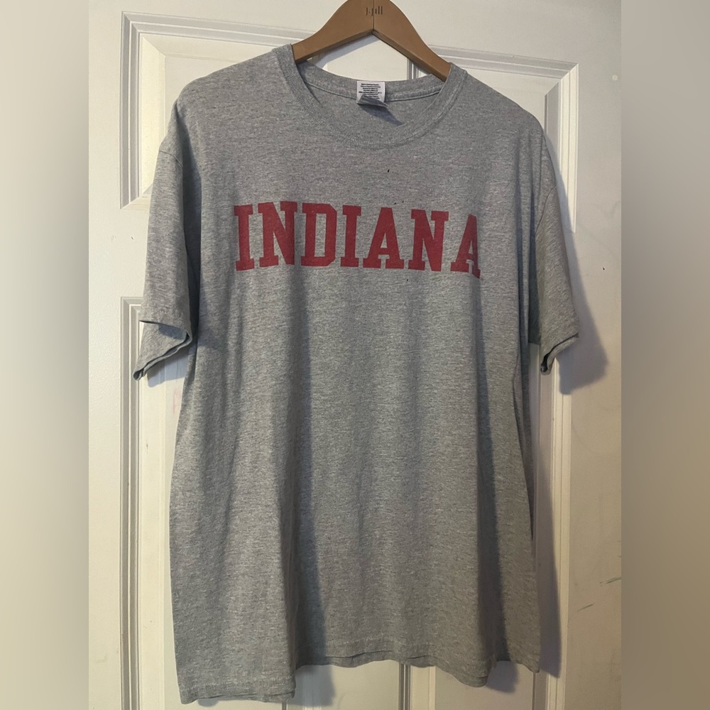 Vintage Gray Indiana College Football Tee T Shirt - L